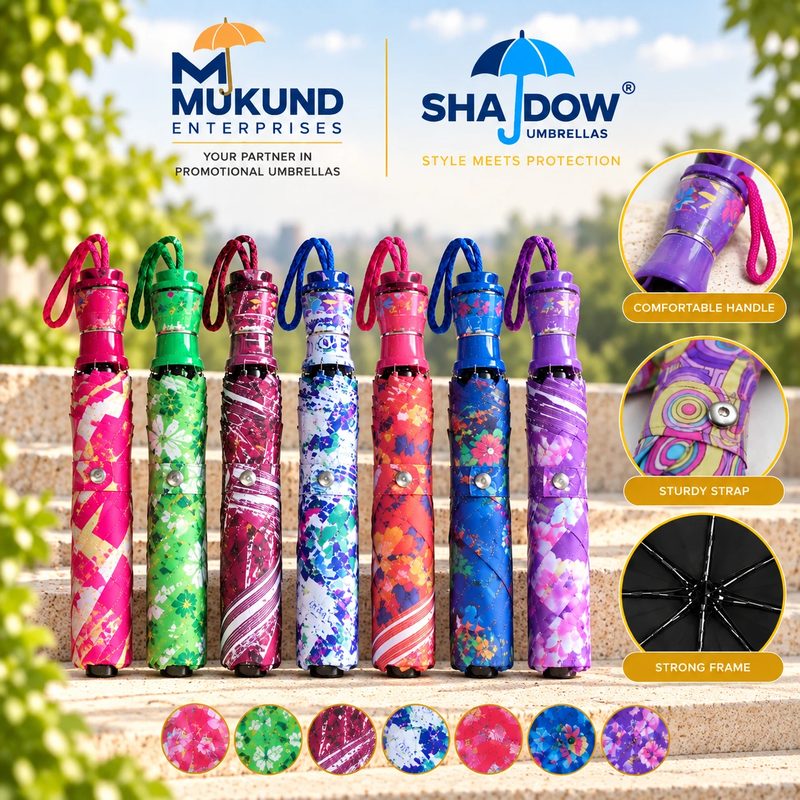 Satin Print 2 Fold Umbrella
